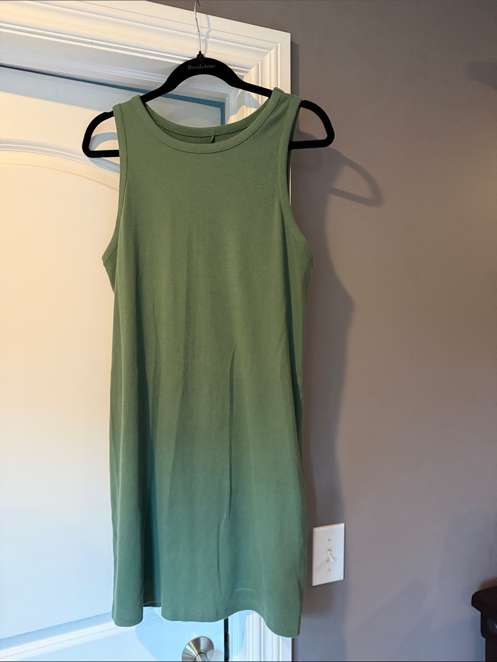 Sleeveless Casual Shift Dress - Green